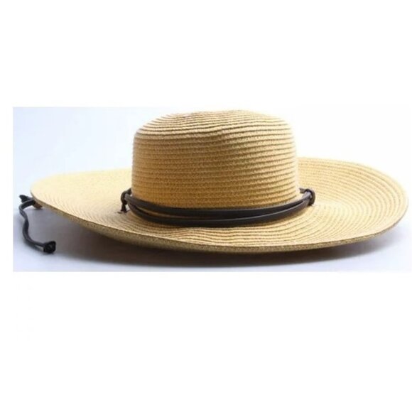 Sloggers Wide Brim Braided Sun Hat Set - Light and Dark Brown - BNWOT - Picture 7 of 10